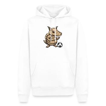 Conception du dessin animé Armadillo Kicker - Sweat à capuche Premium bio Homme - blanc - Devant - Nico (187cm)