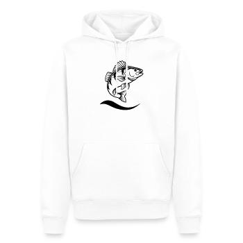 Springender Flussbarsch Angler Action - Männer Premium Bio Hoodie - Weiß - Vorne - Nico (187cm)