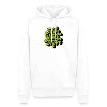 Mach deinen Zug - Männer Premium Bio Hoodie - Weiß - Vorne - Nico (187cm)