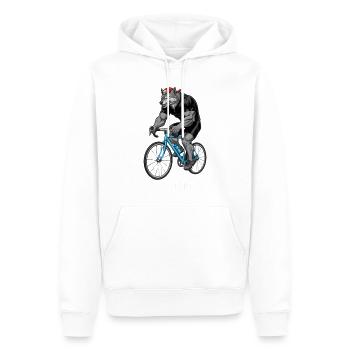 Vélo de route Vélo Vélo Sport Vélo VTT - Sweat à capuche Premium bio Homme - blanc - Devant - Nico (187cm)