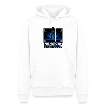 Vorzeitliches Protokoll Neon - Männer Premium Bio Hoodie - Weiß - Vorne - Nico (187cm)