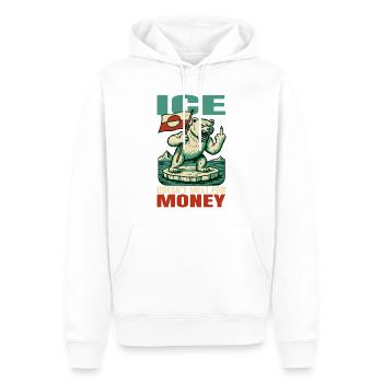 Greenland Doesn't Melt For Money - Männer Premium Bio Hoodie - Weiß - Vorne - Nico (187cm)
