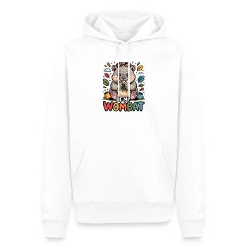 Sei mein Wombat - ich liebe Wombats - Männer Premium Bio Hoodie - Weiß - Vorne - Nico (187cm)