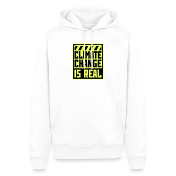 Le changement climatique est la véritable science du changement climatique - Sweat à capuche Premium bio Homme - blanc - Devant - Nico (187cm)