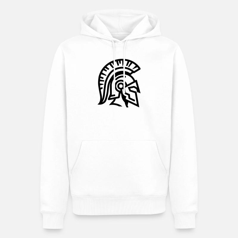 spartan - Sweat à capuche Premium bio Homme - blanc