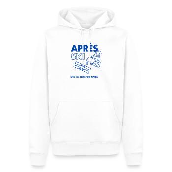Après Ski Logo Beanie Skis - Männer Premium Bio Hoodie - Weiß - Vorne - Nico (187cm)