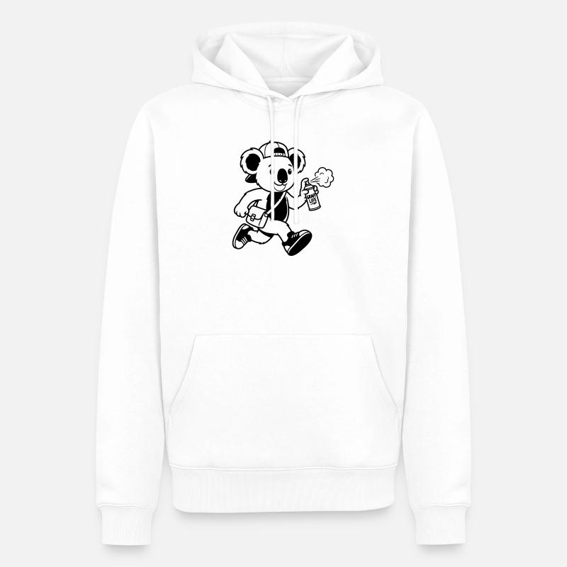 graffiti - Sweat à capuche Premium bio Homme - blanc