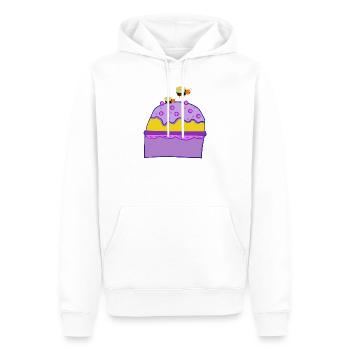 Muffin Kuchen Bienen Insekten Kinder  - Männer Premium Bio Hoodie - Weiß - Vorne - Nico (187cm)