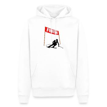 Ski-Zielgeschwindigkeit - Männer Premium Bio Hoodie - Weiß - Vorne - Nico (187cm)