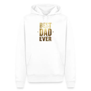 Meilleur Papa En Aluminium Or - Sweat à capuche Premium bio Homme - blanc - Devant - Nico (187cm)