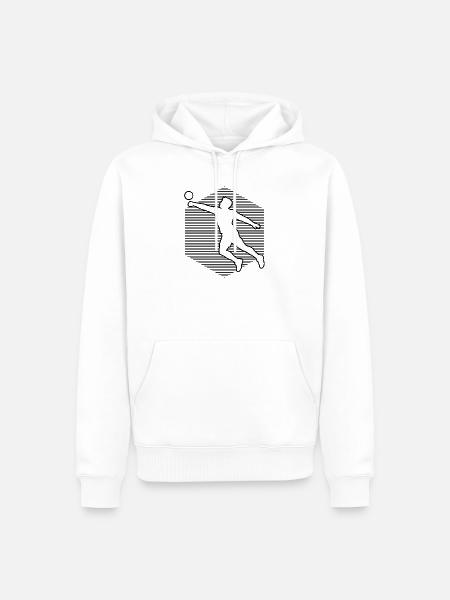 Geschenkidee für einen Faustball-Fan mit Faustball - Männer Premium Bio Hoodie - Weiß