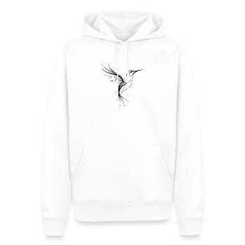 Art spirituel en forme de colibri - Sweat à capuche Premium bio Homme - blanc - Devant - Nico (187cm)