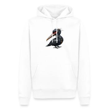 Mechanischer Vogel mit Totenkopfhalskette - Männer Premium Bio Hoodie - Weiß - Vorne - Nico (187cm)