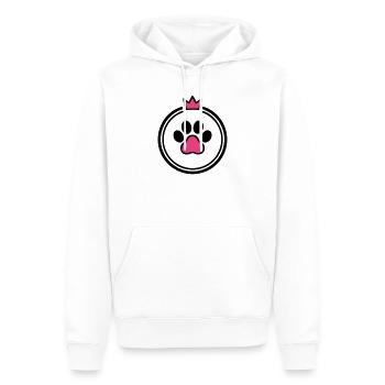 Dog Paw Crown Heart Bone Dog Mom - Men’s Premium Organic Hoodie - white - Front - Nico (187cm)