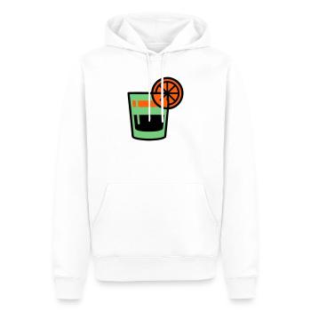Cocktail Glass Logo - Men’s Premium Organic Hoodie - white - Front - Nico (187cm)