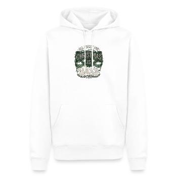 Bar de Noël - Sweat à capuche Premium bio Homme - blanc - Devant - Nico (187cm)