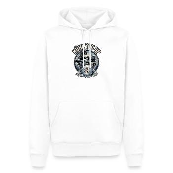 Singe cool sur la glace - Sweat à capuche Premium bio Homme - blanc - Devant - Nico (187cm)
