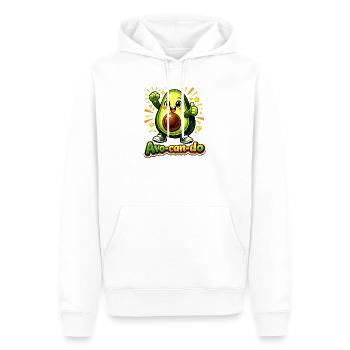 Cute Avocado Avo-can-do Motivational Pun - Men’s Premium Organic Hoodie - white - Front - Nico (187cm)