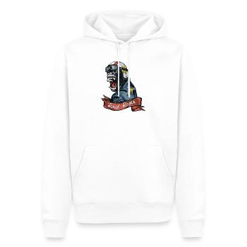 Road Ranger Gorilla - Männer Premium Bio Hoodie - Weiß - Vorne - Nico (187cm)
