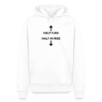 Half Man Half Horse Funny Meme - Men’s Premium Organic Hoodie - white - Front - Nico (187cm)