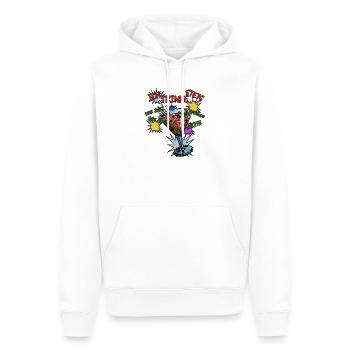 Cocktail PopArt: Nur zwei Getränke - Männer Premium Bio Hoodie - Weiß - Vorne - Nico (187cm)