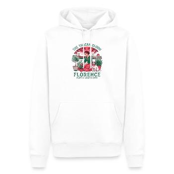The Tuscan Bloom Florence Botanical Rome - Männer Premium Bio Hoodie - Weiß - Vorne - Nico (187cm)