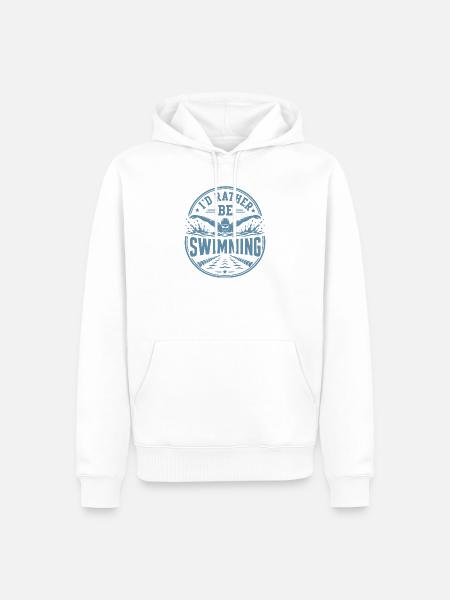 Schwimmer schwimmen Swimming-Pool Pool-fun Schwimm - Männer Premium Bio Hoodie - Weiß