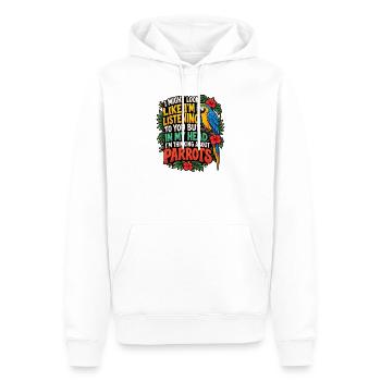 Lustige Papageien-Mama Besitzerin Vogelliebhaber Tropische Haustierkunst - Männer Premium Bio Hoodie - Weiß - Vorne - Nico (187cm)