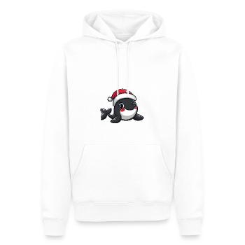 Wal Weihnachten - Männer Premium Bio Hoodie - Weiß - Vorne - Nico (187cm)