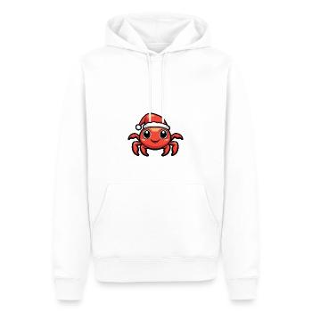 Crabe Crabe Noël - Sweat à capuche Premium bio Homme - blanc - Devant - Nico (187cm)