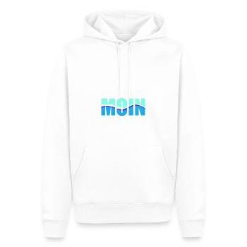 Moin - maritimes Design - Männer Premium Bio Hoodie - Weiß - Vorne - Nico (187cm)