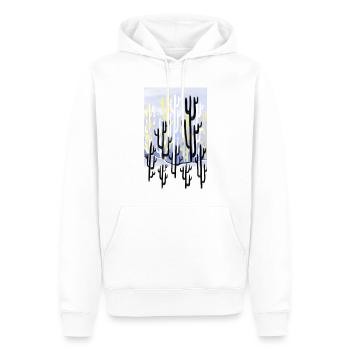Kaktus 1 - Männer Premium Bio Hoodie - Weiß - Vorne - Nico (187cm)