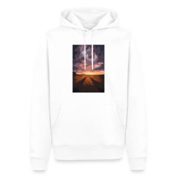 Sunset Illustration - Männer Premium Bio Hoodie - Weiß - Vorne - Nico (187cm)