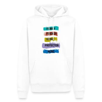 Family Friends Lover Protector Hero - Men’s Premium Organic Hoodie - white - Front - Nico (187cm)