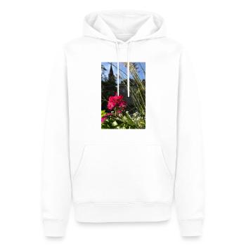 Elsässer Straßburger Domblume - Männer Premium Bio Hoodie - Weiß - Vorne - Nico (187cm)
