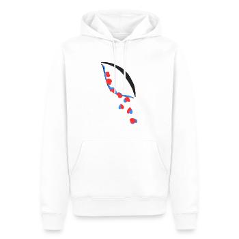 Ojolagrimas Amore - Männer Premium Bio Hoodie - Weiß - Vorne - Nico (187cm)