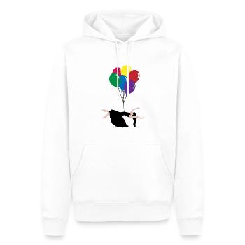 Balloon - Sweat à capuche Premium bio Homme - blanc - Devant - Nico (187cm)