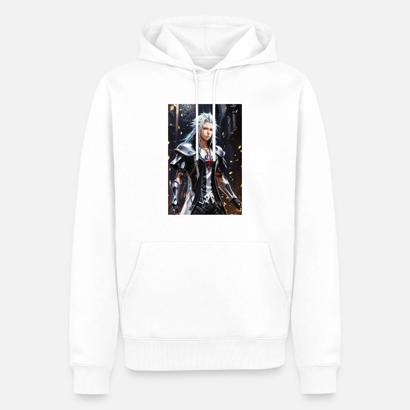 AI 3D Version 4 - Männer Premium Bio Hoodie - Weiß