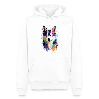 Alaskan Klee Kai - Männer Premium Bio Hoodie - Weiß - Vorne - Nico (187cm)