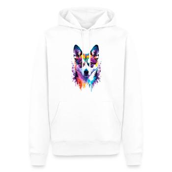 Alaskan Klee Kai - Männer Premium Bio Hoodie - Weiß - Vorne - Nico (187cm)