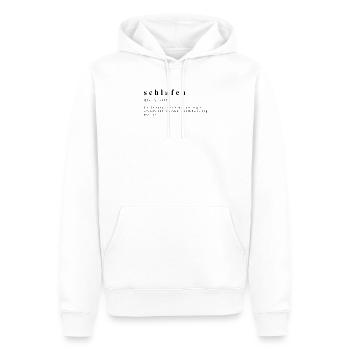 Définition humoristique du sommeil - Sweat à capuche Premium bio Homme - blanc - Devant - Nico (187cm)