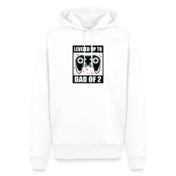 Le joueur de jeu Papa père a atteint le niveau de papa de 2 - Sweat à capuche Premium bio Homme - blanc - Devant - Nico (187cm)