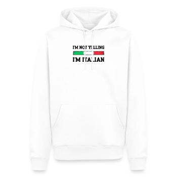 Italien Italie Idée cadeau Humour - Sweat à capuche Premium bio Homme - blanc - Devant - Nico (187cm)