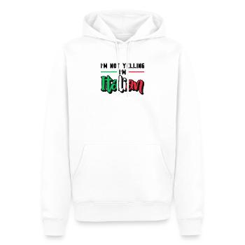 Italien Italie Idée cadeau Humour - Sweat à capuche Premium bio Homme - blanc - Devant - Nico (187cm)