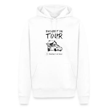 Dachzelt on tour - Motiv 1 - Männer Premium Bio Hoodie - Weiß - Vorne - Nico (187cm)