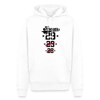 30TH BIRTHDAY FOREVER 29 - Men’s Premium Organic Hoodie - white - Front - Nico (187cm)