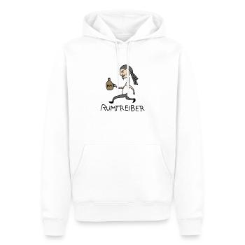 Pirat mit Rum - Männer Premium Bio Hoodie - Weiß - Vorne - Nico (187cm)