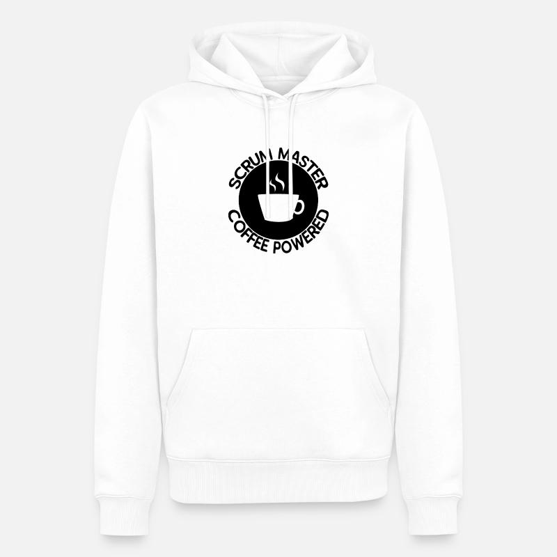 Scrum Master Coffee Powered - Männer Premium Bio Hoodie - Weiß