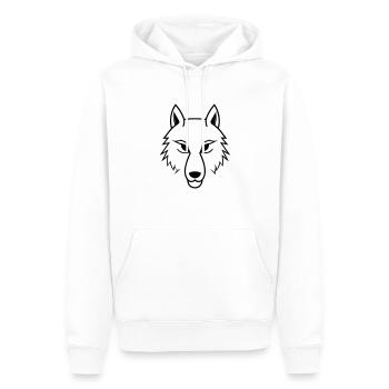 Loup - Sweat à capuche Premium bio Homme - blanc - Devant - Nico (187cm)