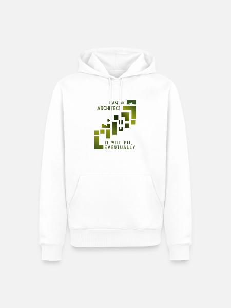 Architect - Men’s Premium Organic Hoodie - white